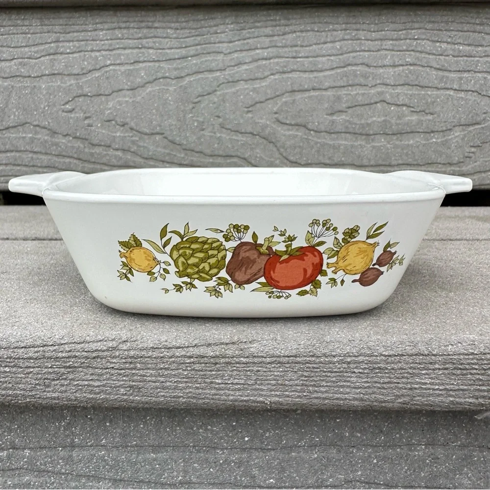 Corningware P-41-B 1 3/4 Cup Mini Casserole Dish Ceramic Spice of Life | NO LID